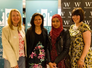 From L to R: Dr Helen Reid, Sufiya Ahmed, Nadia Mahmood, Amy Keen. Photo by Steve Evans.