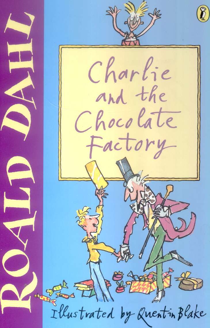 Jacket design of Charlie and The Chocolate Factory