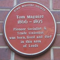 Plaque for Tom Maguire, 1866-1895 Photo credit: Unite the Union