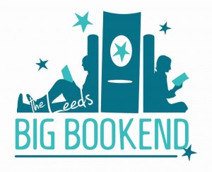 BIG BOOKEND LOGO TEALS ON WHITE
