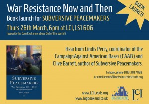 Subversive Peacemakers  Book Launch, 26 March, LCI